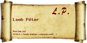 Leeb Péter névjegykártya